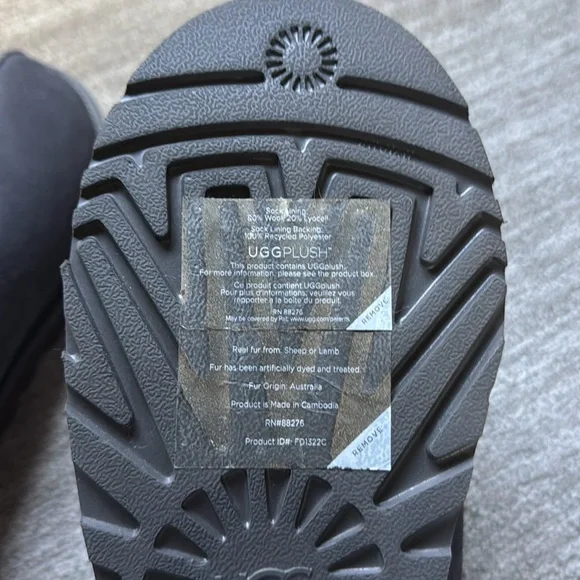 Men’s Tasman UGG Slippers in Dark Grey Size 11 - Picture 4 of 4